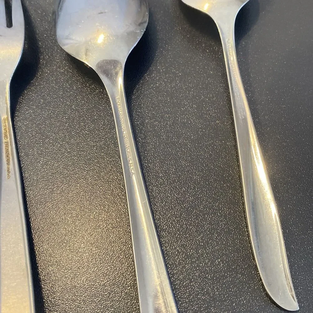 Vintage Atomic Star Starburst Flatware Spoons Forks Mixed Brands Ring Making